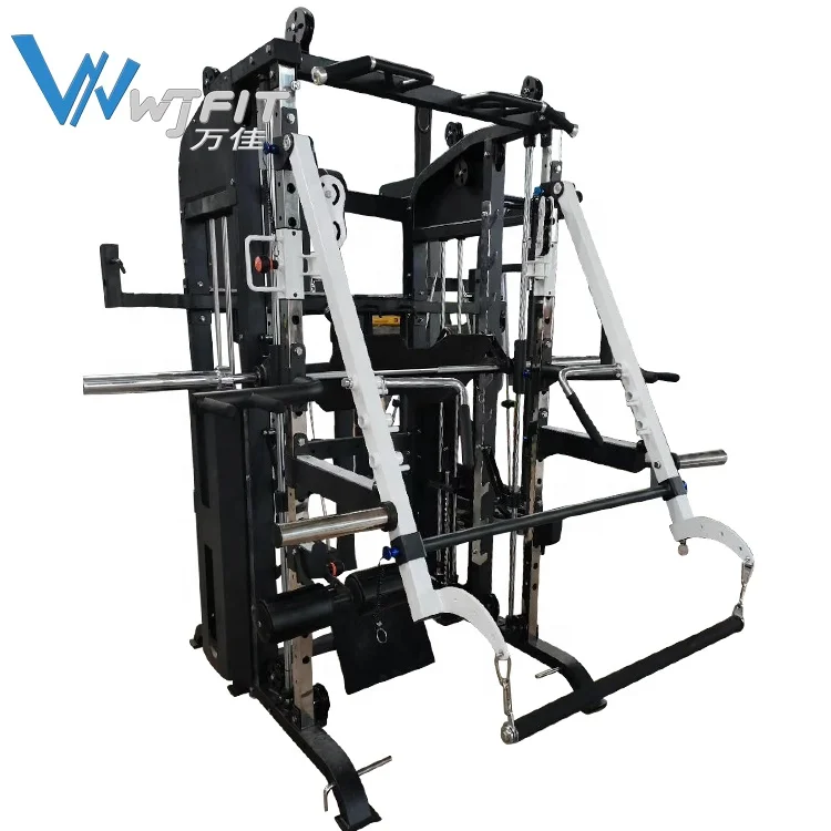 Cable Crossover Multi Functional Smith Machine Home Gym Cage Fitness Cable All in One Weight Smith Machine