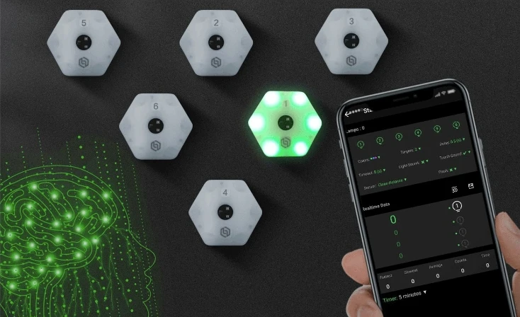 Flash Reflex and Reaction Training Lamp For Football Boxing Training LED Agility Lights Reaction Training Light in 4/6/8/12pcs