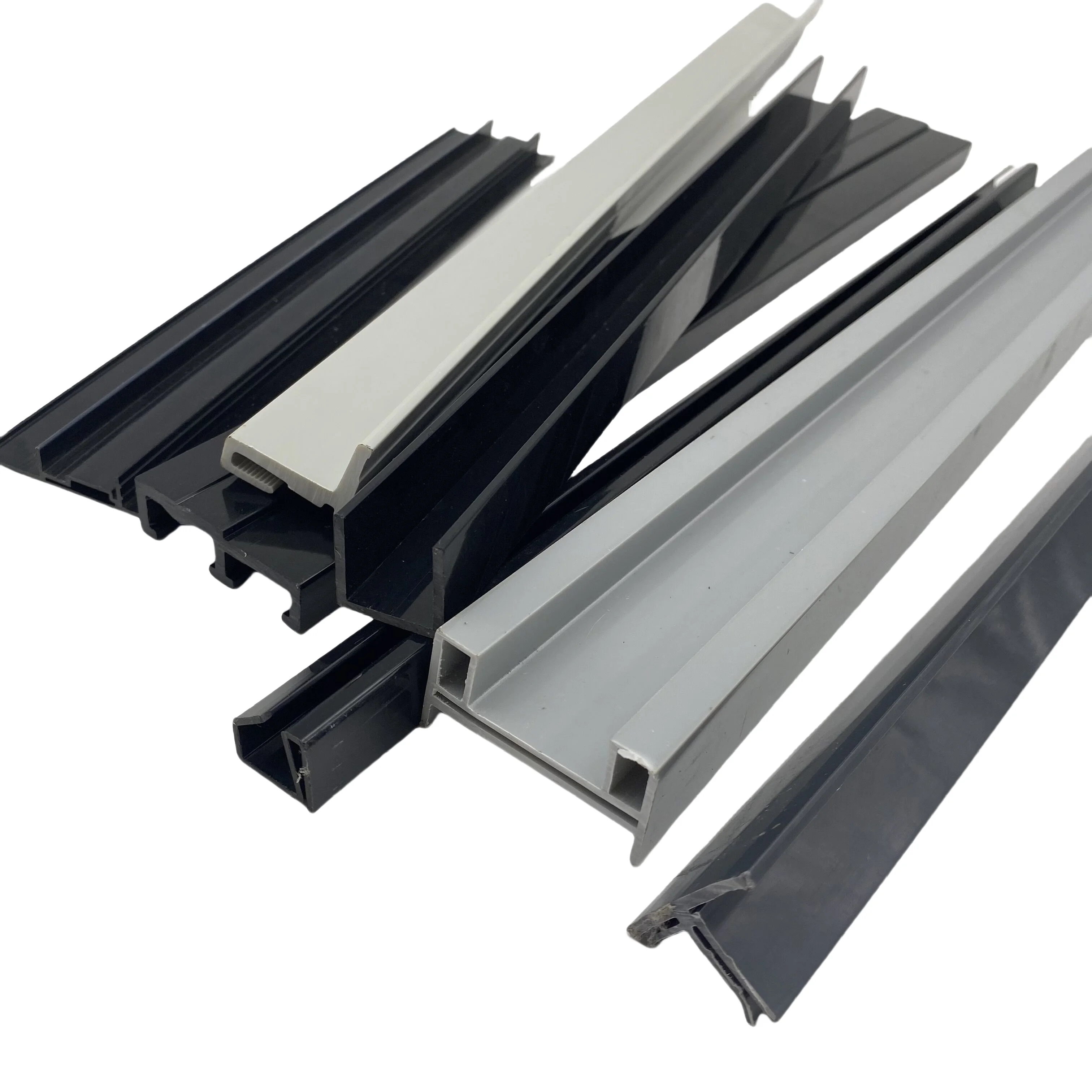 Custom Plastic Extrusions Manufacturer  design shaped extrusion PVC ABS PP PE Plastic Sliding Door Track extruded profiles