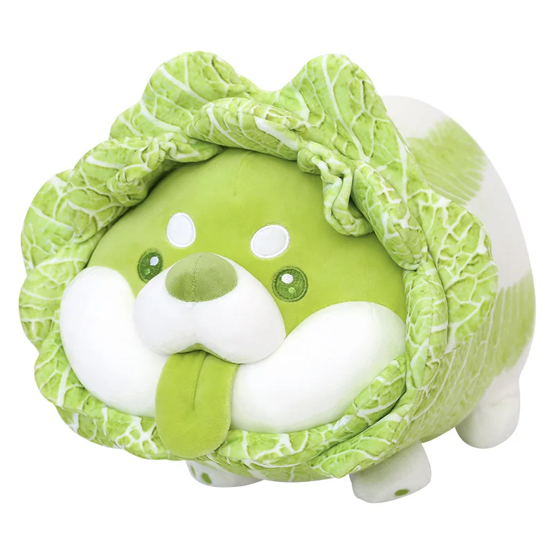 Cabbage dog doll plush toy Saite cabbage dog doll wholesale birthday gift girl cute doll pillow