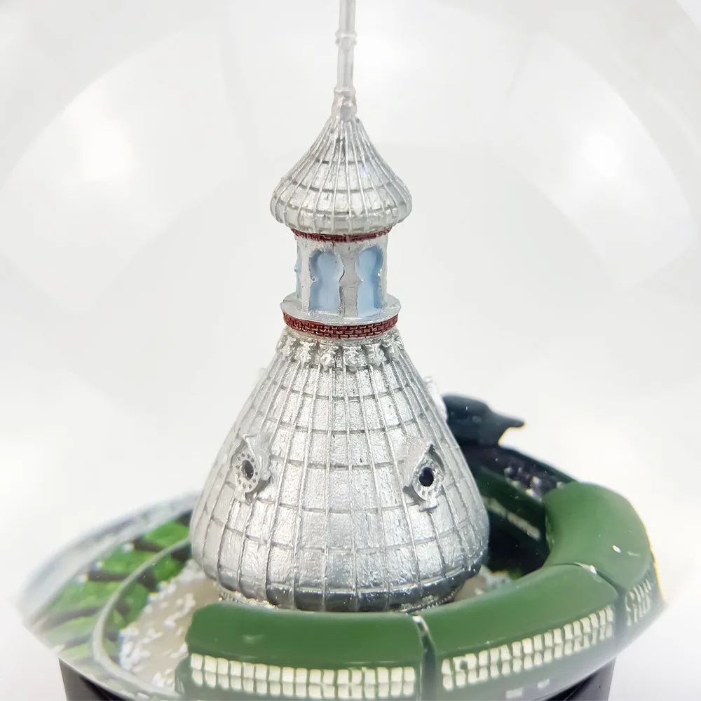Crystal Ball Resin Snowflake Ball 120mm Featured Building Railway Station Souvenir Craft Ornament Snowflake Crystal