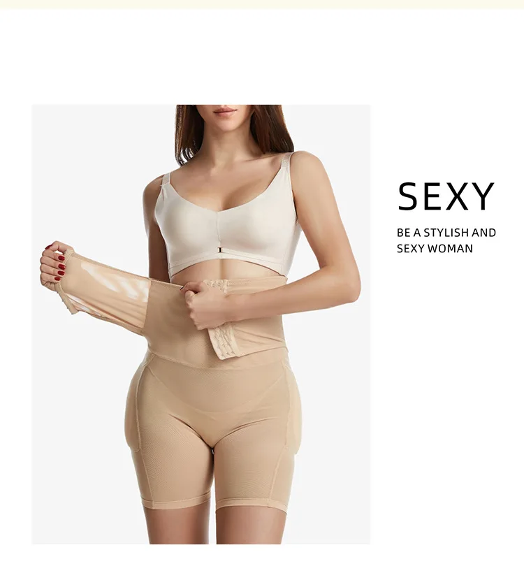 Custom Butt Lifting Waist Trainer Body Shaper Shapewear Fajas Tummy Tucker Thigh Trimmer Leg Shaper Girdles Butt Pad Hip Panties