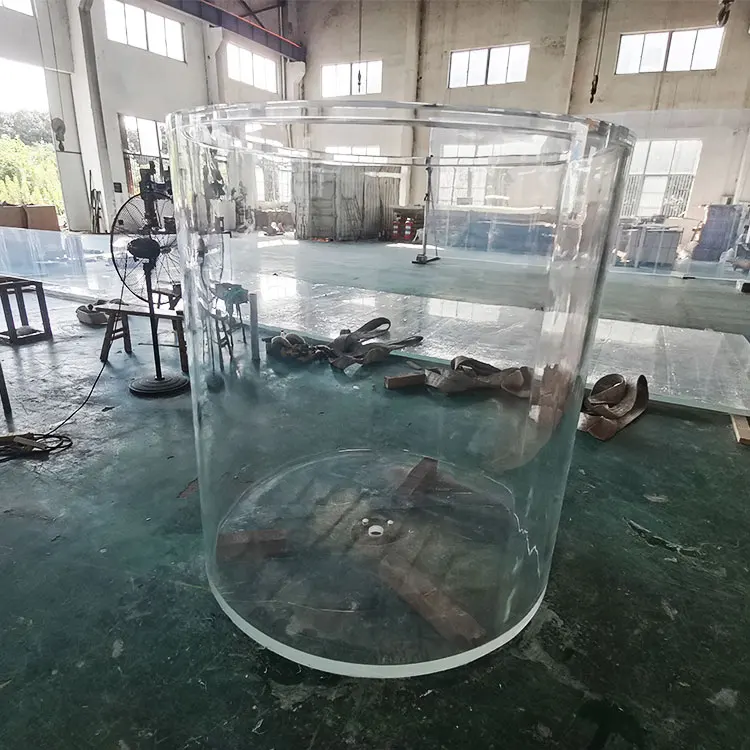 Leyu Factory custom  cylinder Manufacturer Direct Sale Good Price Large Fish Tank Acrylic Aquariums