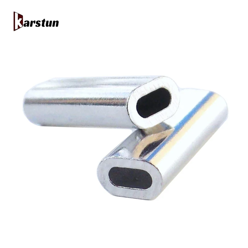 Mini Aluminum Oval Crimp Sleeves aluminum double eye clip