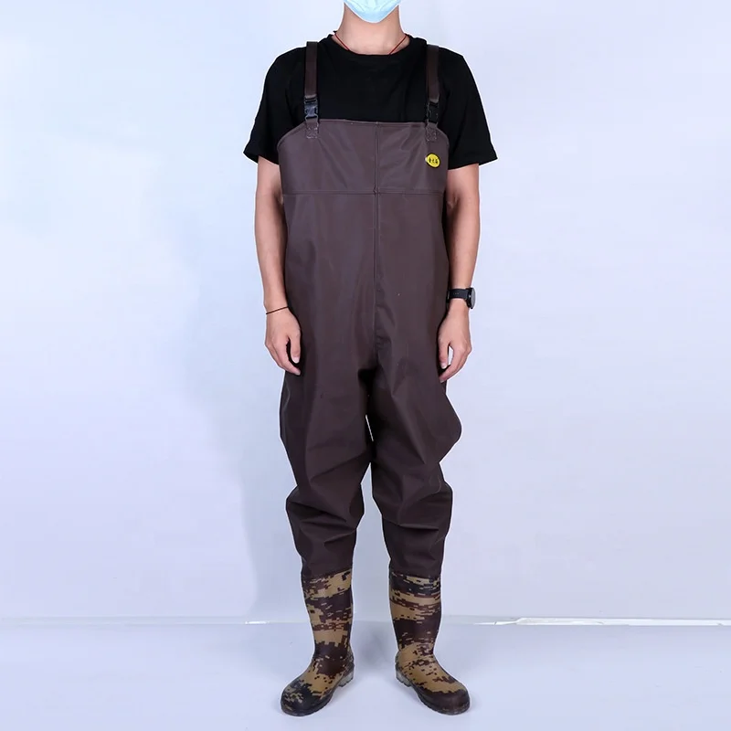 2021 New One-Piece Wear-Resistant Water Pants Fishing Thickened Tendon Bottom Pvc Boots