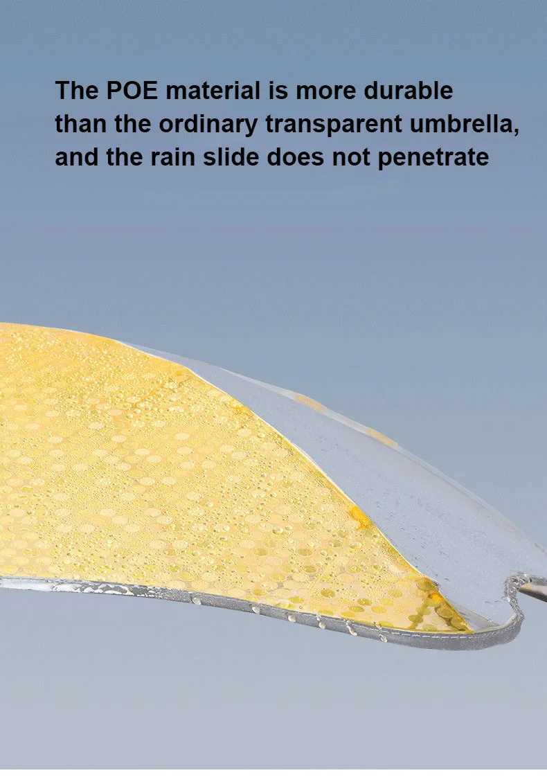 Pure Round Corner Safe Kid Dome Children Mushroom Umbrella Compact Portable Folding Umbrella With Safety Night Reflective Strip