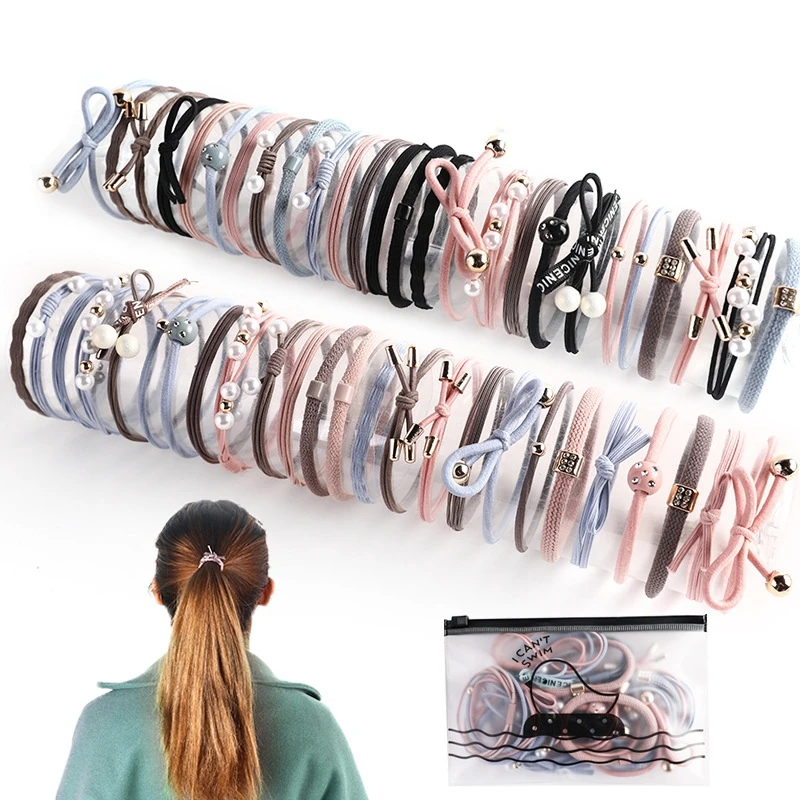 Fashion hair accessories pearls elastic hair band 20 pieces set hair bands