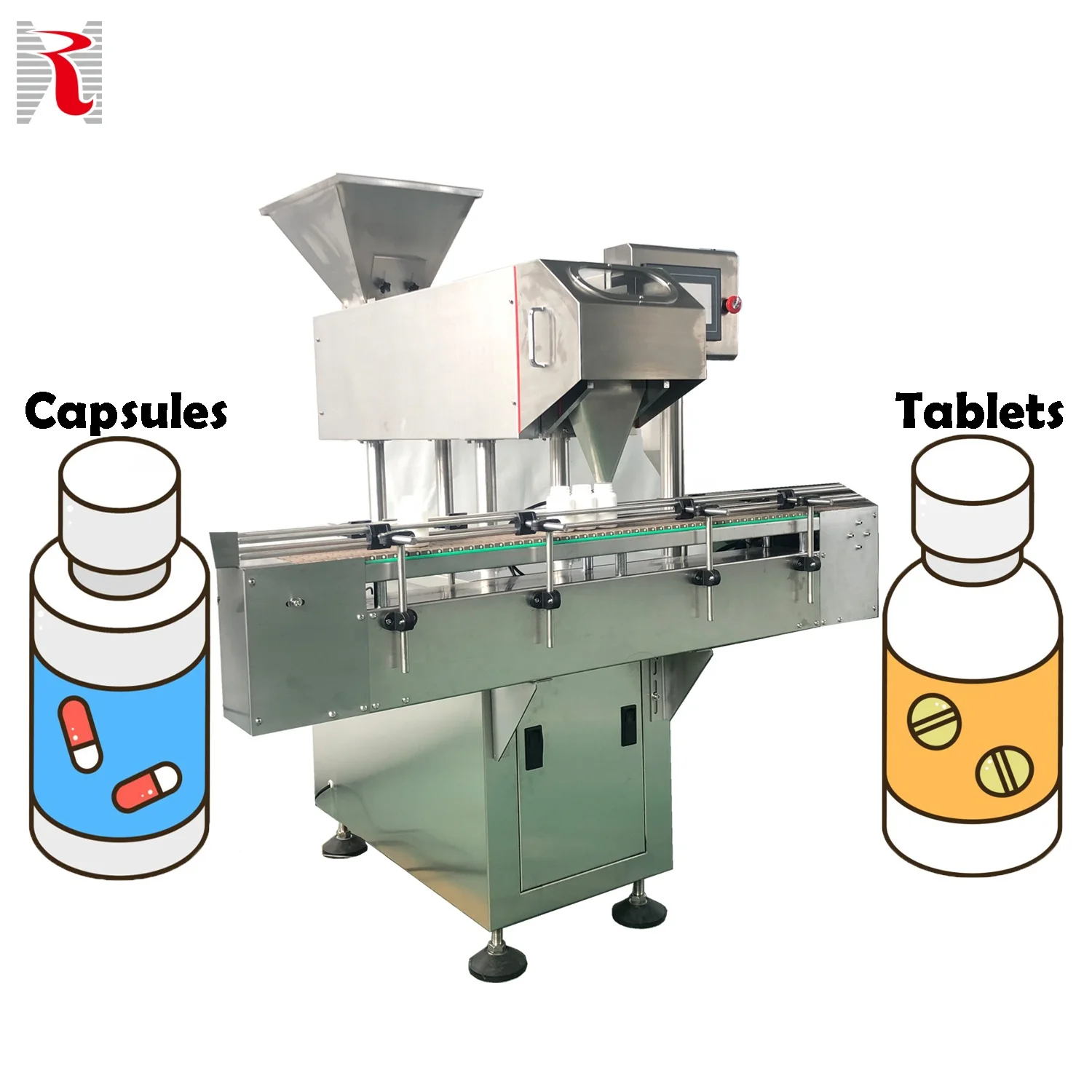 Capsule Counter Automatic Pills Tablets Capsules Counting Plastic Bottle Filling And Capping Sealing Machine (1600490516983)
