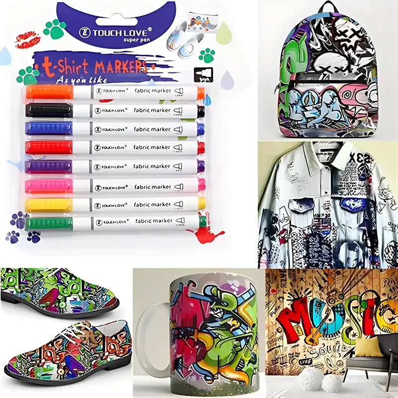 Wholesale Washable Fabric Markers non toxic Art Fabric Markers Yellow Marker Oil-based Children Marken Pen