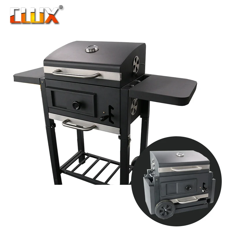 Trolley Cast Iron Grill charcoal grill smoker metal barbecue grill