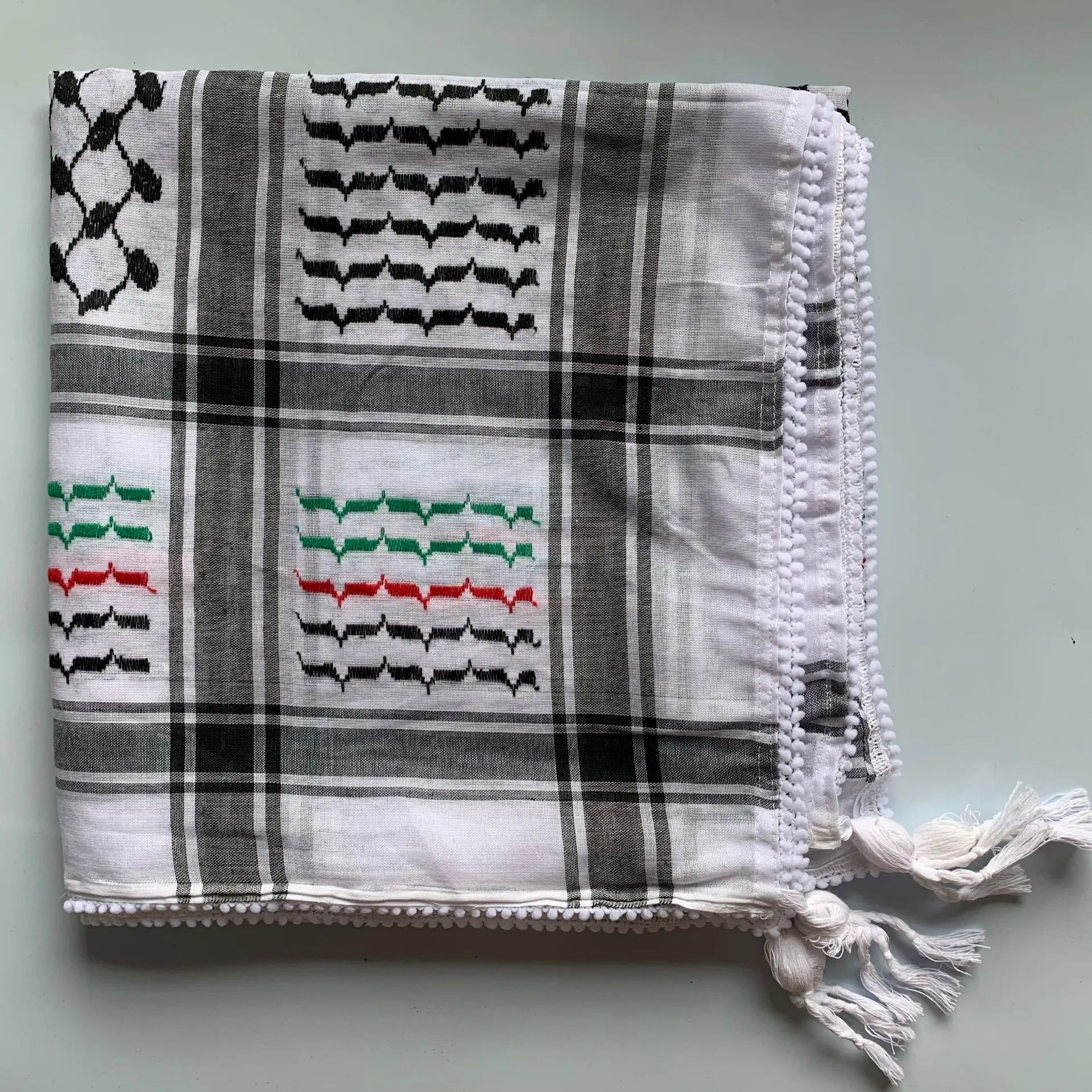 Арабский тюрбан мусульманский шарф из кефии хиджаб шемаг пустынная кефия модный стиль для головы шея Белый мужчин квадратный