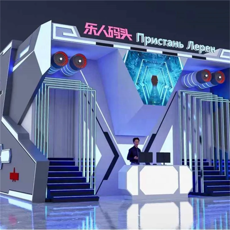 Flying cinema series track/orbital cinema for 8/10 player naked eyes 3D cinema with special effects amusement game