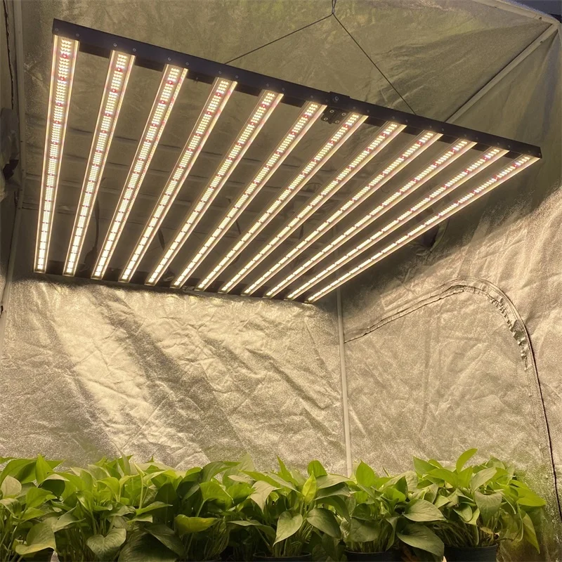 CRETIVITY US STOCK FREE SHIPPING  Folding Dimming 12 Bars 1000W Led Grow Lights for Indoor Plant