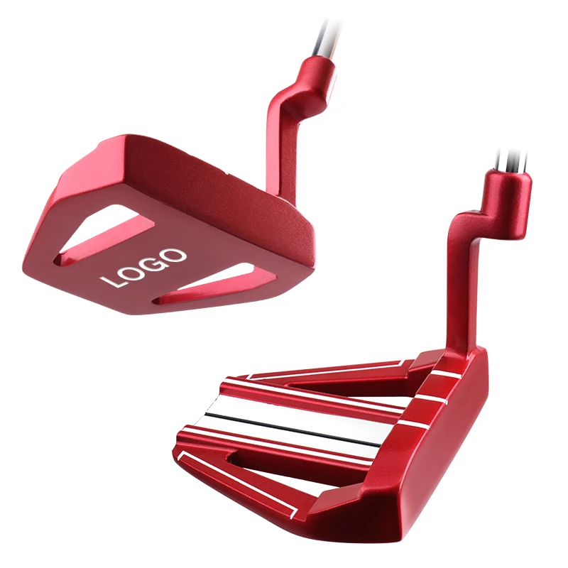 New Design Zinc Alloy Golf Putter Head  Custom Engraving Logo Color Golf Club Putter Factory Price Red Golf Putter