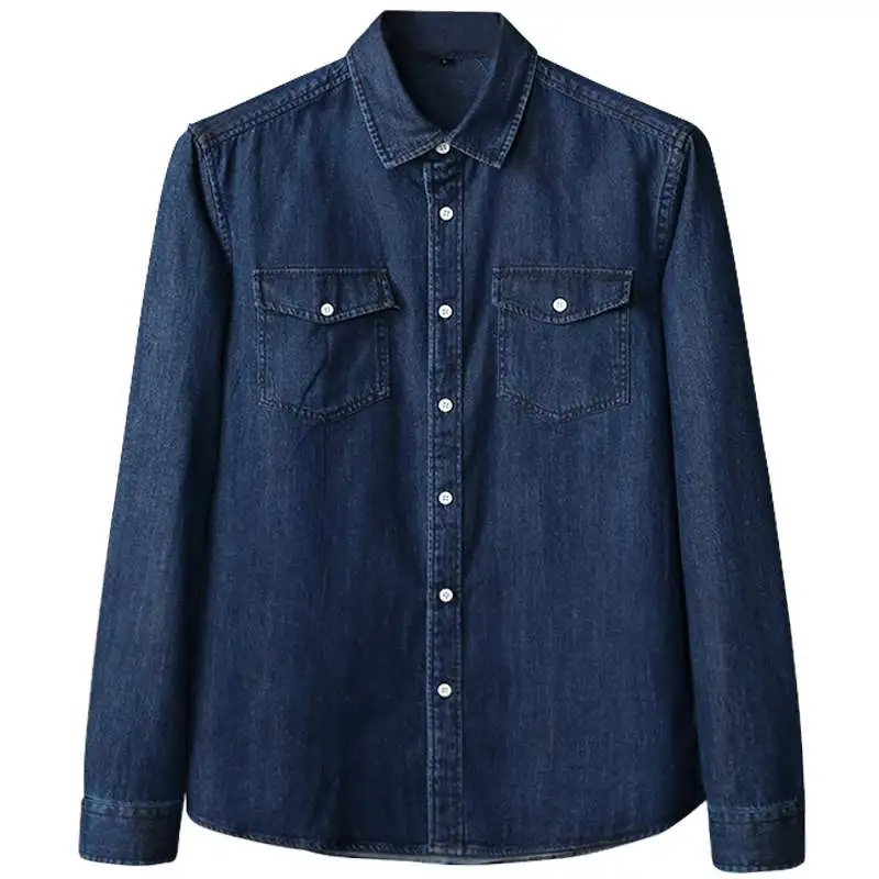 
Wholesale fit long sleeve big and tall denim dress shirt 