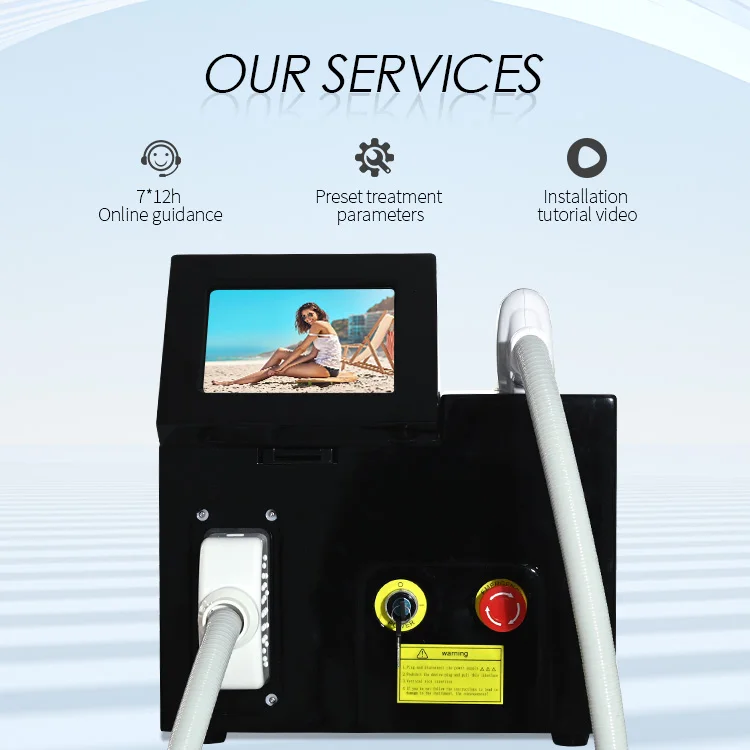 Portable laser hair removal  808nm diode laser hair removal machine aesthetic medicine 4 wavelength titanium 755 808 1064 nm