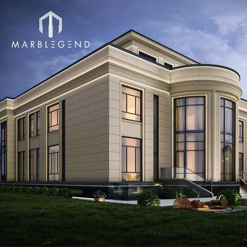 Luxury modern villa design architecture cladding exterior wall design service