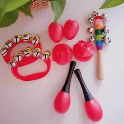 Набор детских перкуссионных инструментов Orff, набор инструментов для раннего развития, набор из 5 предметов, игрушка с ручным звонком