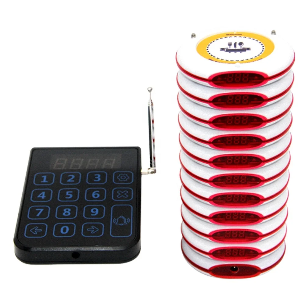Restaurant Guest Paging System Long Range Coaster Pager Restaurant Guest Paging Buzzer