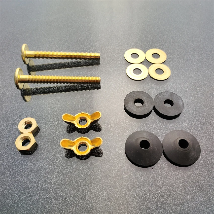 Toilet Tank to Bolt Kit Toilet mounting with nut rubber and washers toilet seat hinge bolts