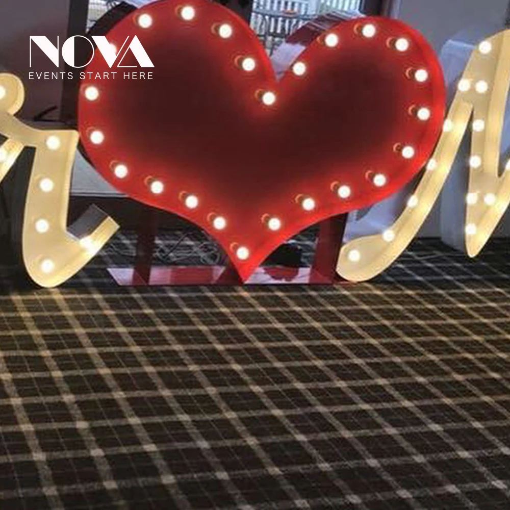 Custom Giant Love Led Letter Sign Light Mr Mrs Led 4ft Marquee Sign Letters