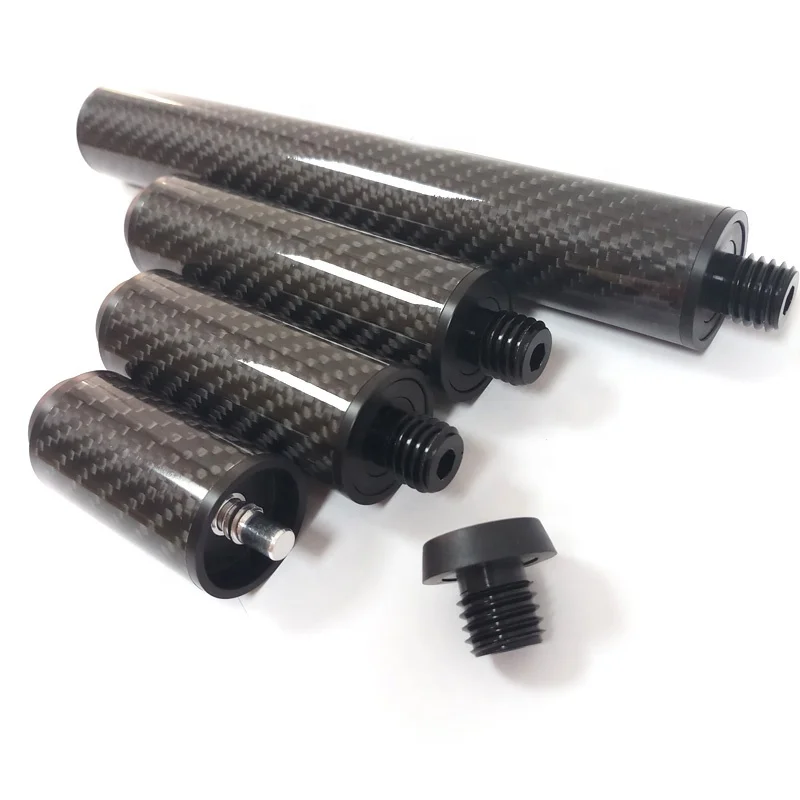 Экономичный 2/3/4 дюймовый черный карбоновый кий удлинитель для сигналов фурии может увеличить дважды 8 дюймовый бильярдный кий