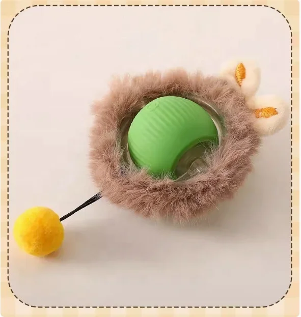 Factory Direct Smart Interactive Cat Toy Rolling Ball Motion Activate Fast Roll on Carpet Toys USB Rechargeable Self Moving Ball
