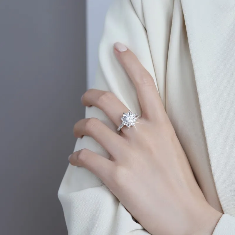 Luxury Fine Jewelry 18k White Gold Princess Cut 4ct D Vvs Moissanite Engagement Halo Ring With Gra Certificate