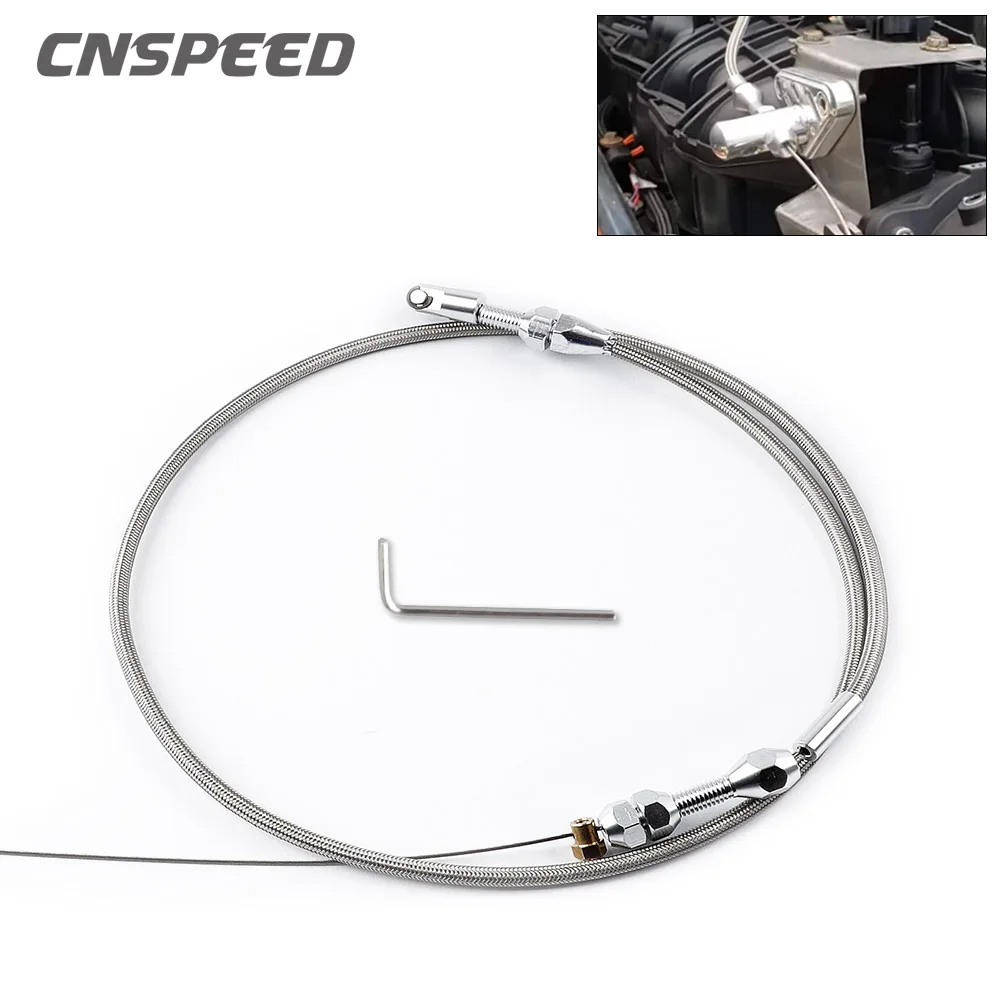38inch Throttle Gas Cable Kit Stainless Steel Braided