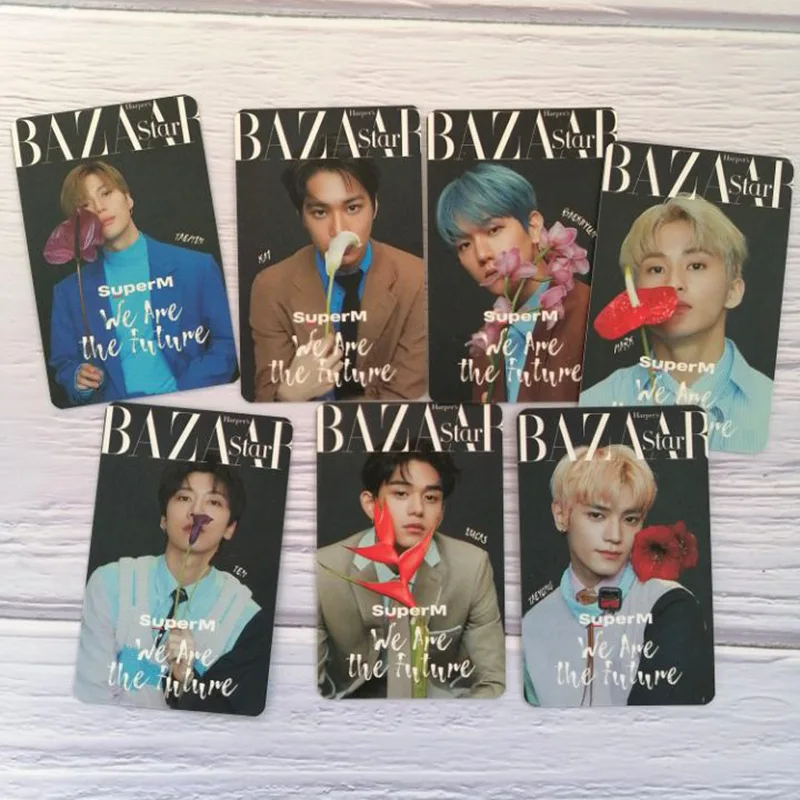 Wholesale Kpop SuperM Magazine BAZAAB Postercard Photo Card Lomo Card