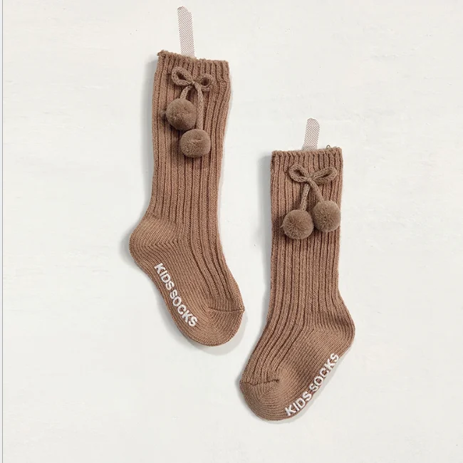 
PHB 61134 pom pom design wholesale fashion children girls cute socks 2020 