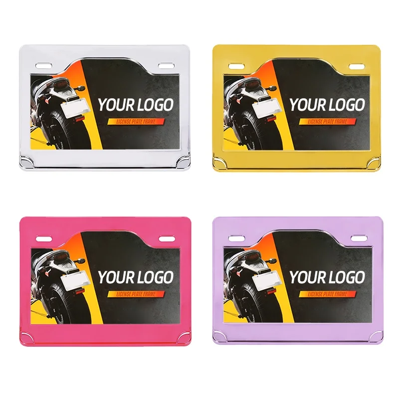Custom Design Motorcycle carbon fiber license plate frame USA logo Number Plate Frame License Holder Motorcycle plate frame