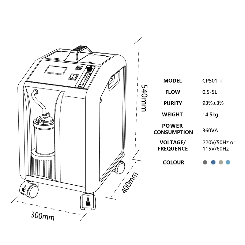 MICiTECH medical equipment oxygen concentrator pulse flow oxygen concentrator oxygen-concentrator 5l