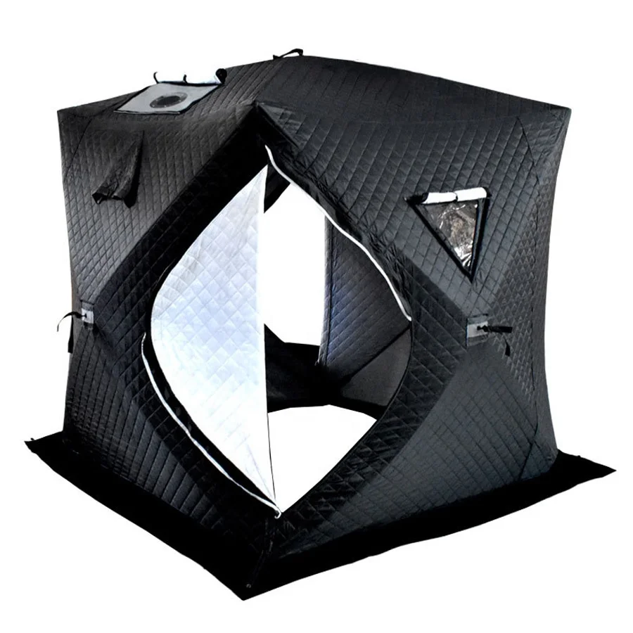 Pop up Sauna Tent transparent skylight ice fishing sweat prism tent with chimney hole Graphene fabric