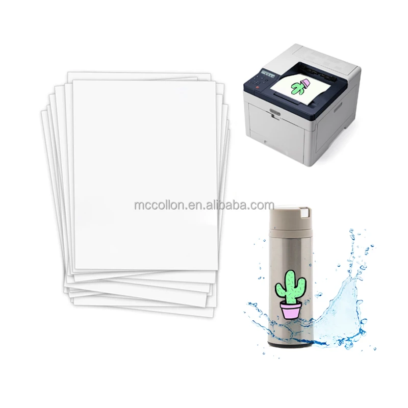 20 Sheets Waterslide Decal Paper Laser CLEAR Water Slide Transfer Paper Transparent Printable for Ceramics Plastics Crafts