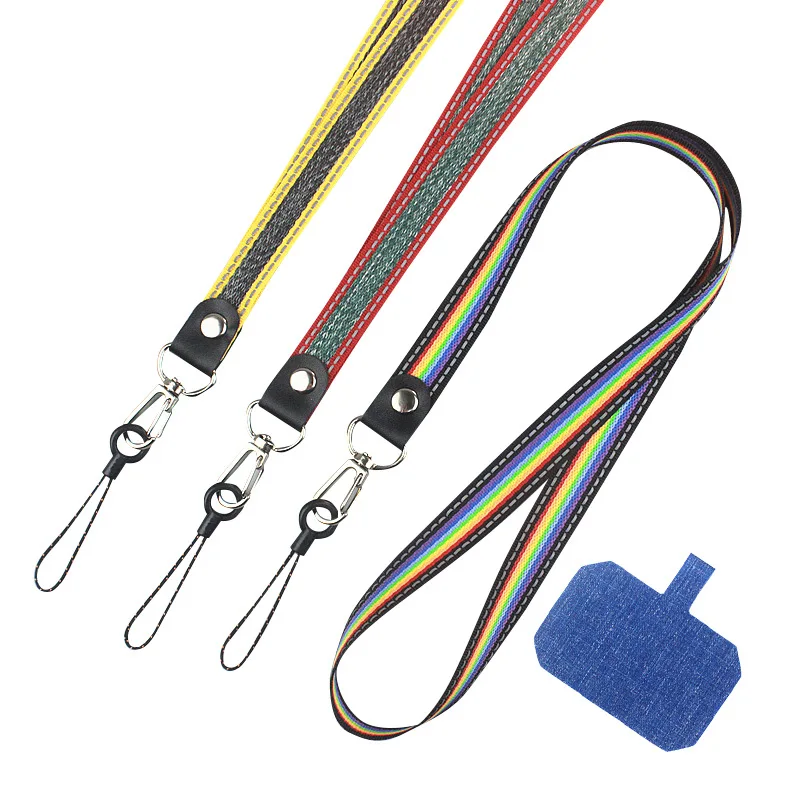New Other Universal Phone Case Cover Rope Cord Neck Cell Mobile Wrist Custom Nylon Patch Polyester Phone Strap Lanyard