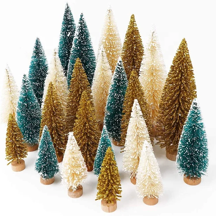 Christmas Crafting and Designing Upgrade Mini Sisal Snow Frost Brush Christmas Trees