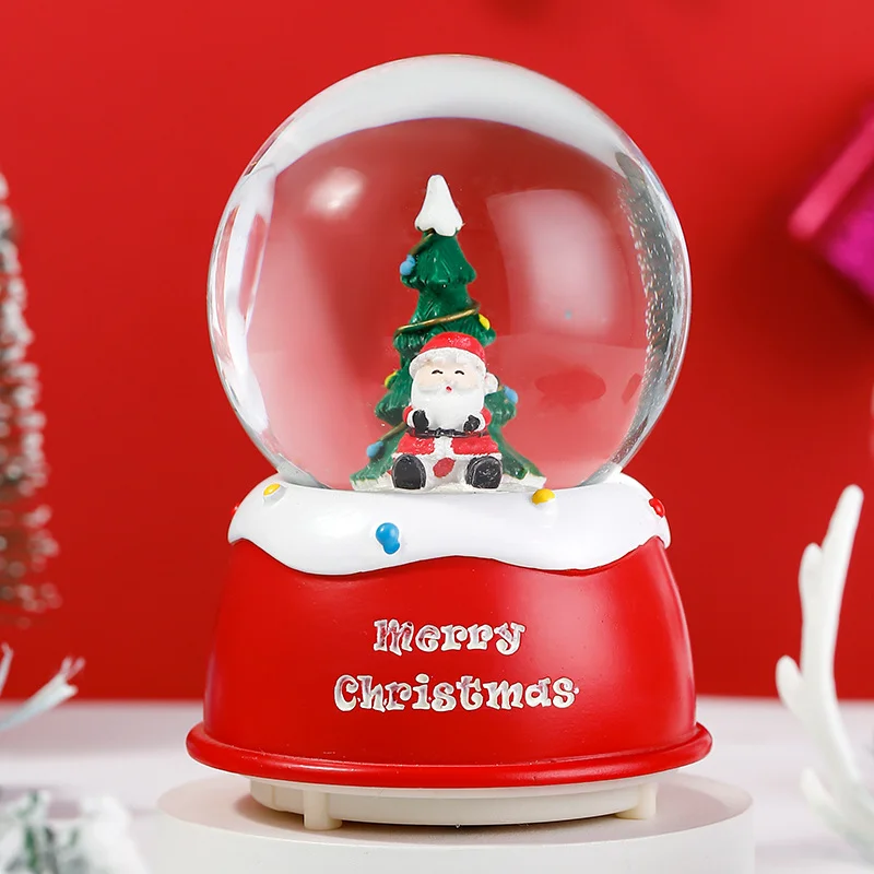 Christmas Lighted Snow Globe Luxury Ornament Snow Ball Snow Globes