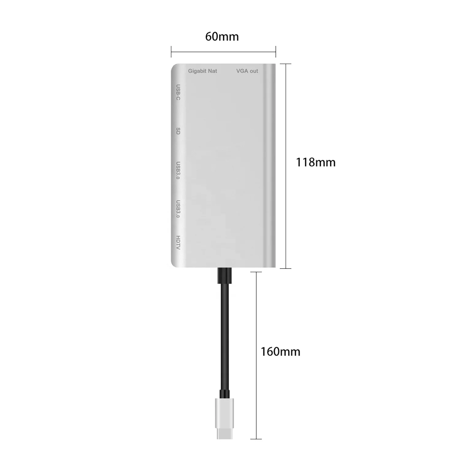 7 в 1 адаптер типа c концентратор USB C USB3.1 для HDMI 2 * 3 0 SD карта с RJ45 и
