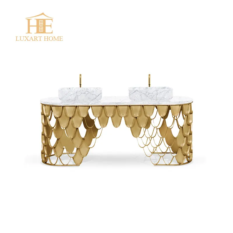 Luxury Sink Decor Art Tree Root Mirrored Gold Special-shaped Stainless Steel Wash Basin Hotel Villa Bathroom Furniture