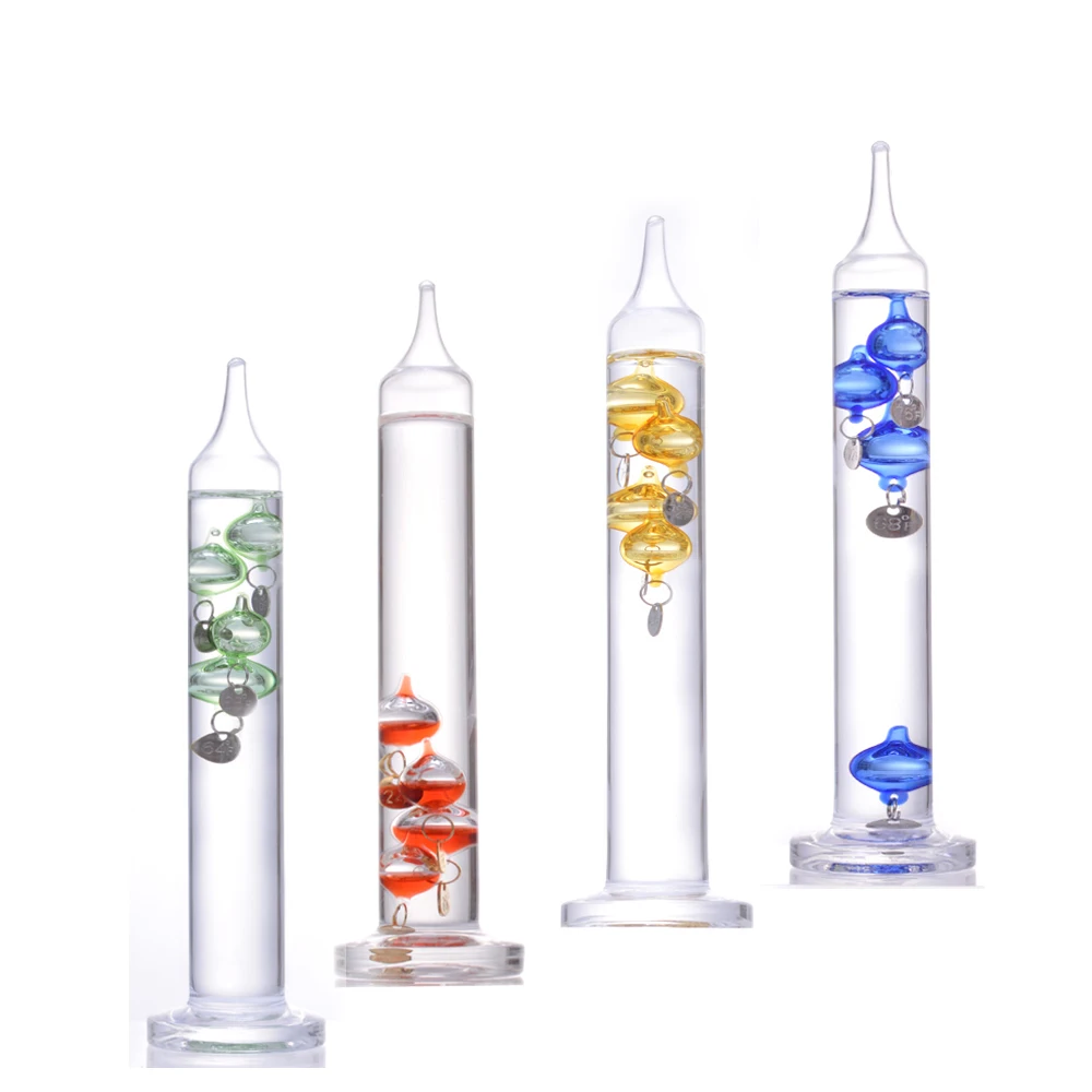 Unique Beautiful Ornaments Galileo Thermometers Glass Balls Tags Floating Glass Art Gifts Home Decoration