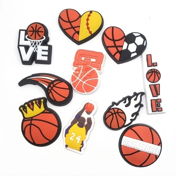 America basketball croc charms team sport croc charms clog charm star basketball shoe custom croc gibbets