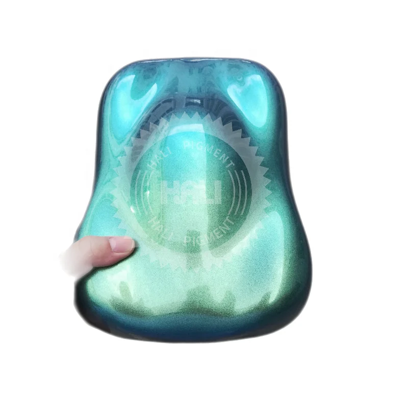 Colorshift mica pigment chrome chameleon pigment chameleon powder multi chrome pigment item: HLKK0301 color: blue/green/gold