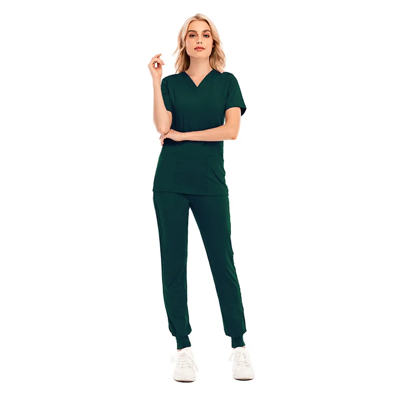 Wholesale Print Logo Scrub Clothing Set Vendors Custom Women Medical Hospital Scrubs Dental Clinic Nursing Scrubs Uniforms Set
