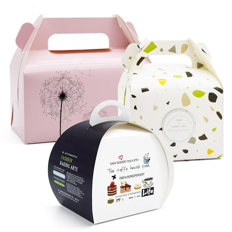Недорогие цветные коробки для выпечки капкейков из ПВХ, покупайте одинарные прозрачные чашки из ПВХ, коробки для кексов и тортов с ручкой