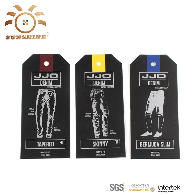 Factory Direct Supply Good Price Cardstock China Hang Tag Jeans