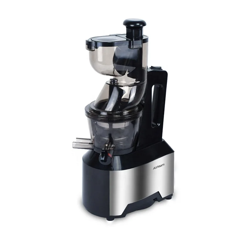 Amazon Hot sell product 80mm wide inlet cold press citrus competitive price slow juicer with BPA free and double safe system