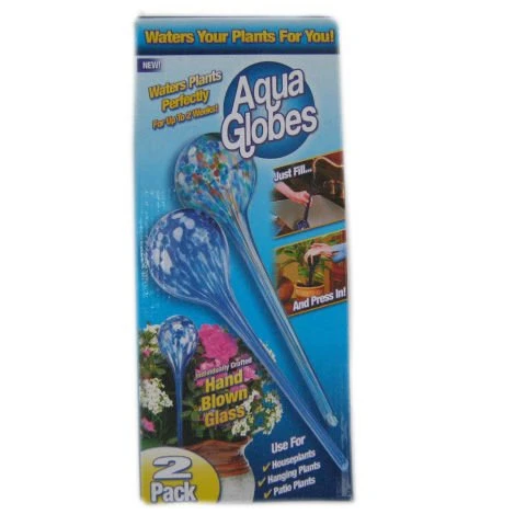 2 Pcs Set New Design Style Garden Watering Spikes Glass Irrigation Bulb Automatic Watering Device Self Watering Bulb for Plants