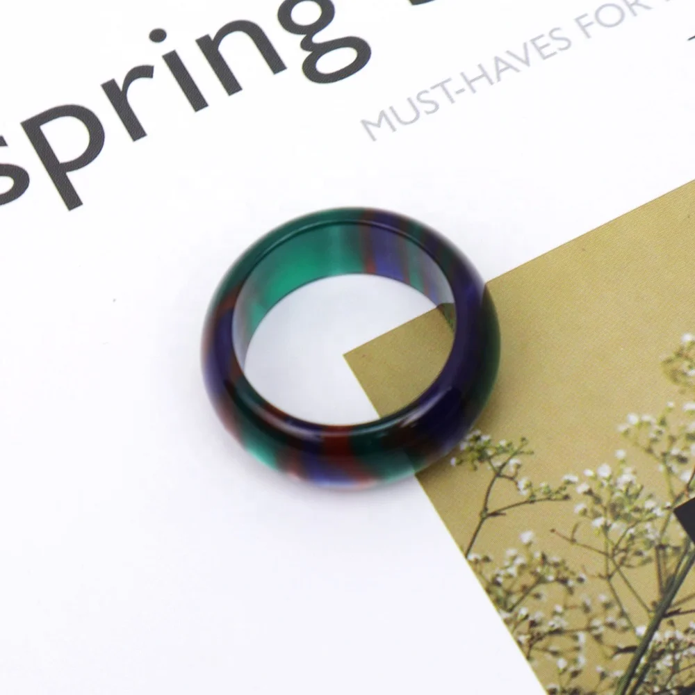 Resin Unisex Ring Transparent Square & Round Pattern Effect Trendy Style for Wedding Engagement Anniversary Party Gift Sp Glue