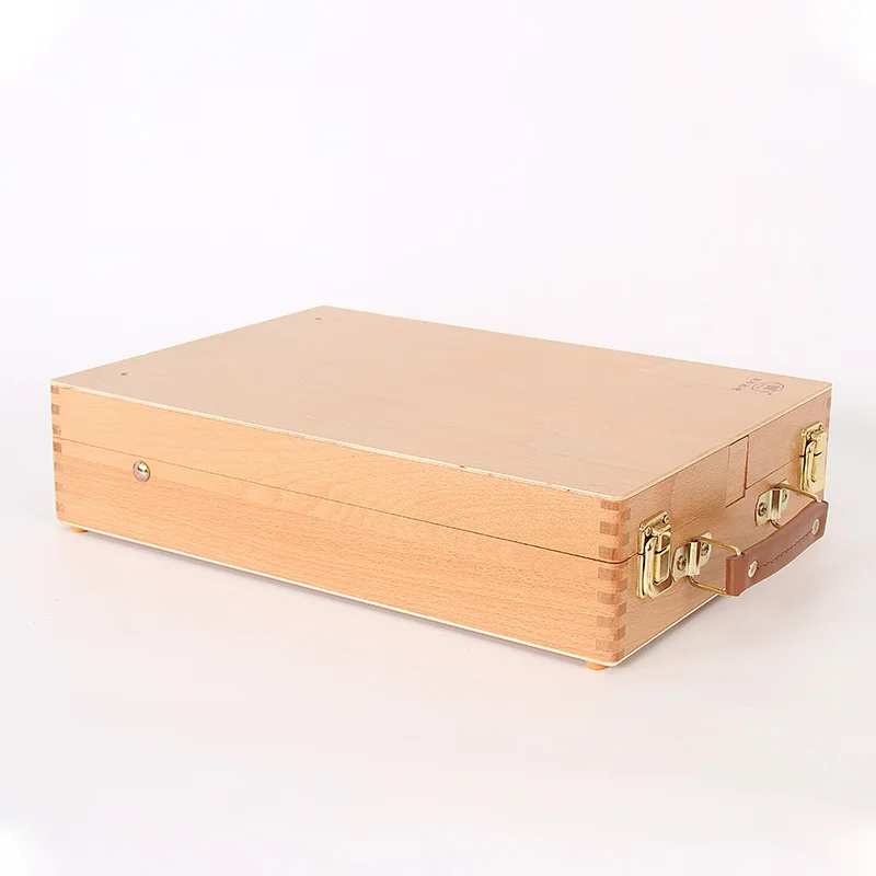 Creative Beech Wood Easel With Paint Box Oil Painting Rack Paint Tool Case